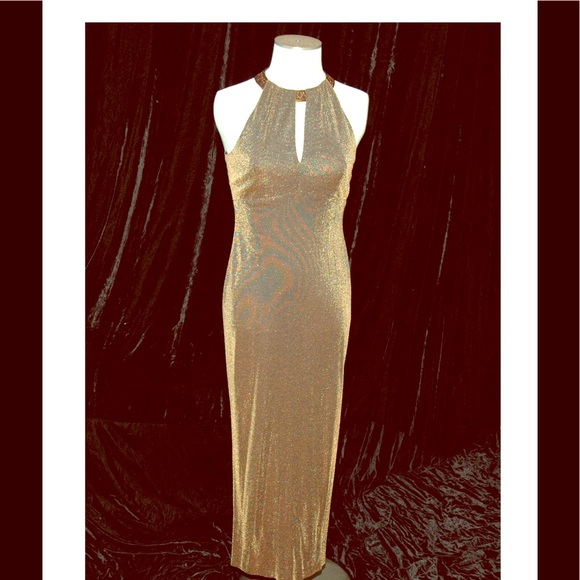 Enchanted Evenings Shimmering Glitter Gown: Radiate Confidence and Elegance