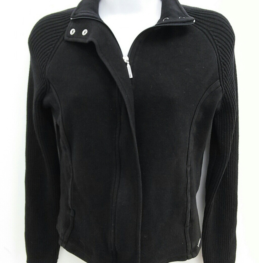 Next Sweater Jacket Sz 8 UK Black Long Sleeve 10.5 US