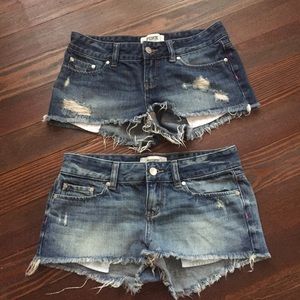 2 Pair of Distressed Cut Off Shorts