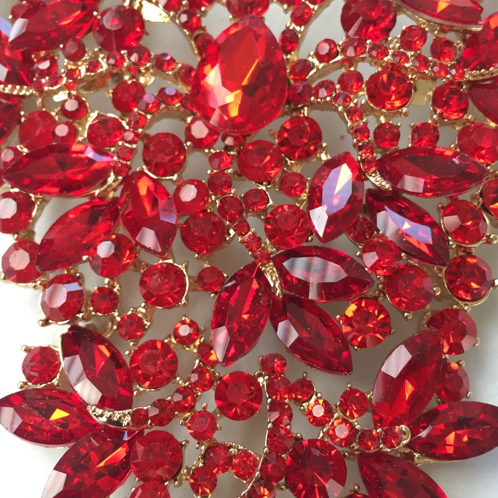 🚫SOLD🚫 🌸HP🌸 Candy Apple Statement Necklace & Earrings - Picture 5 of 7