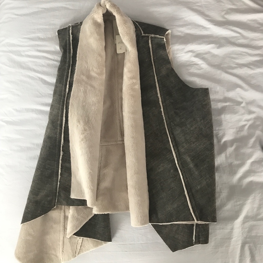 Grey vest from Anthropologie