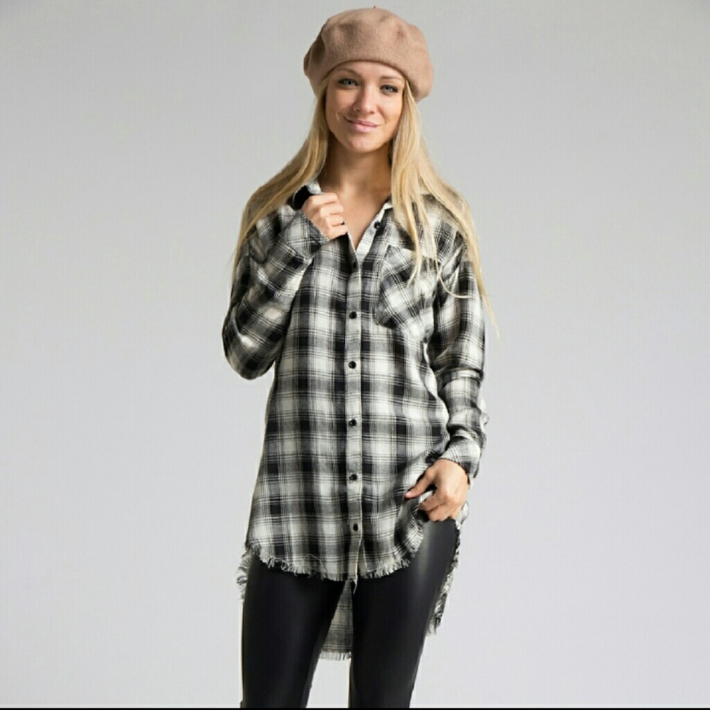 🆕 Plaid Fringe Shirt