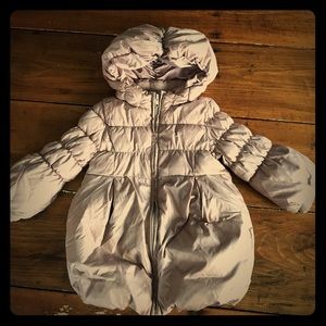 GAP puffy coat; dusty Rose