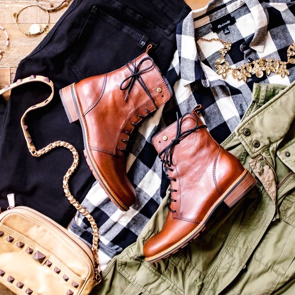 The perfect cognac leather combat boots