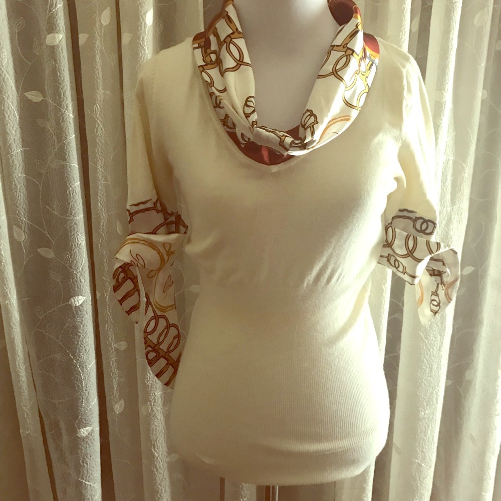Morgan De Toi Viscose Blouse with Foulard Edges