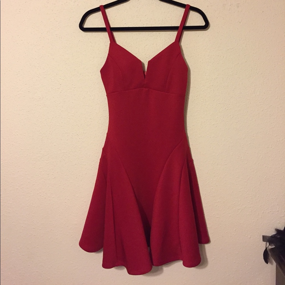 Deep Red Mystic Dress bell shaped