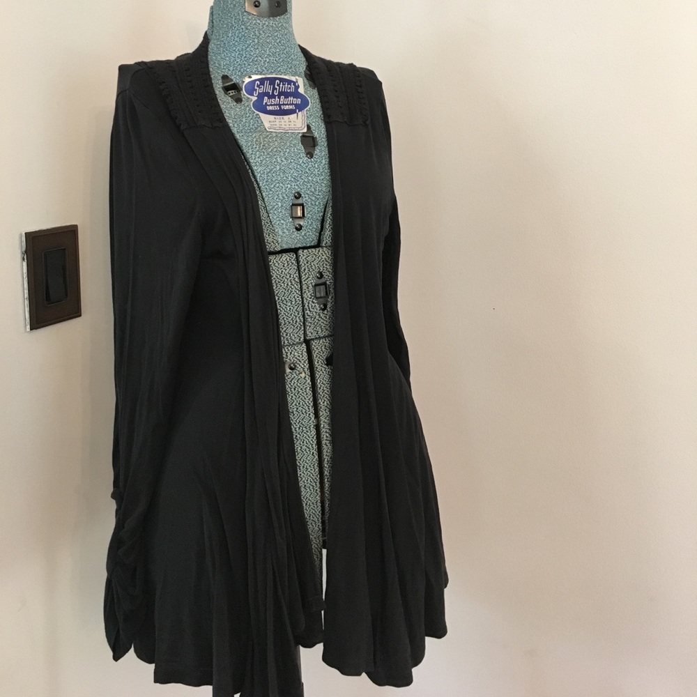 Fall sale!Black crocheted detail Cardigan 20% off!