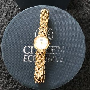 Citizen ladies eco drive goldtone watch