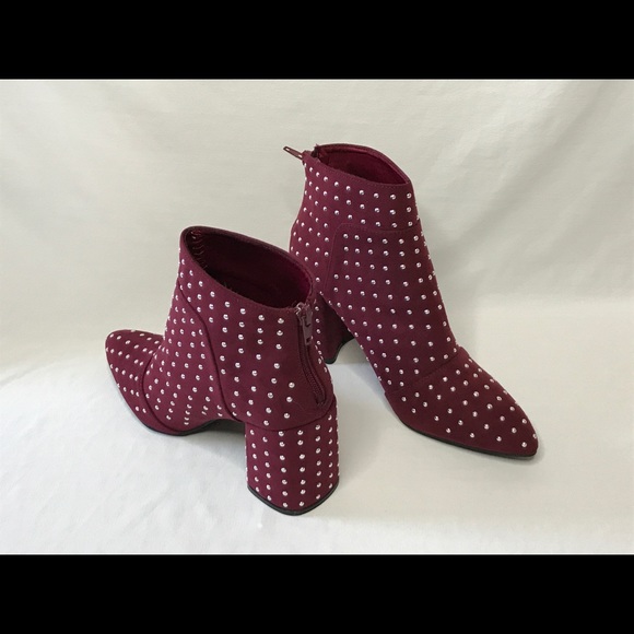 LAST PAIR!!//The Ruby// Burgundy studded bootie - Picture 5 of 6