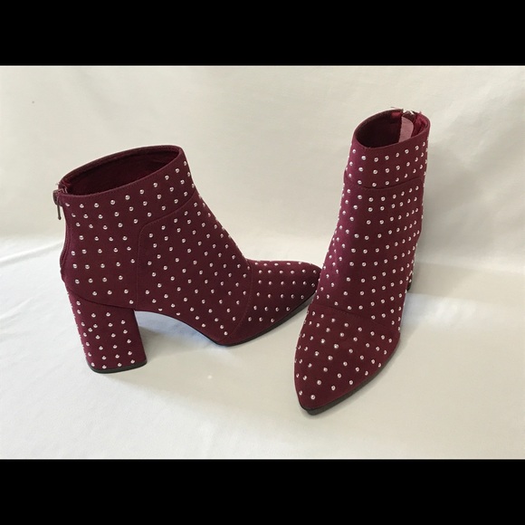 LAST PAIR!!//The Ruby// Burgundy studded bootie - Picture 6 of 6
