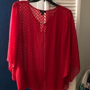 Red holiday top