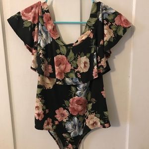 Floral body suit
