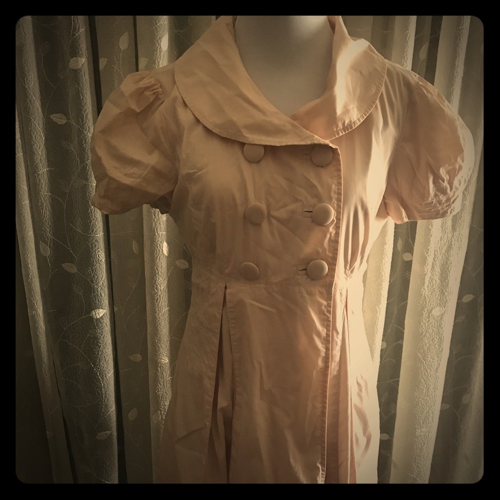 Bebe Double-Breasted Powder Pink Short Dress