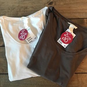 Basic tees! In white and brown