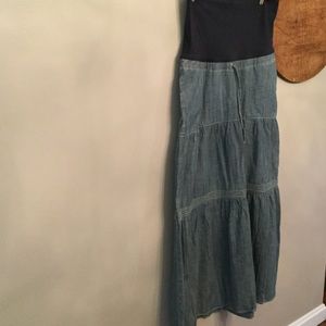 Maternity jean skirt