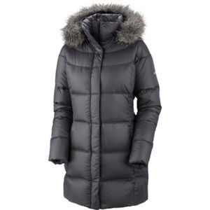 Columbia down puffer coat with fur-lined hood S