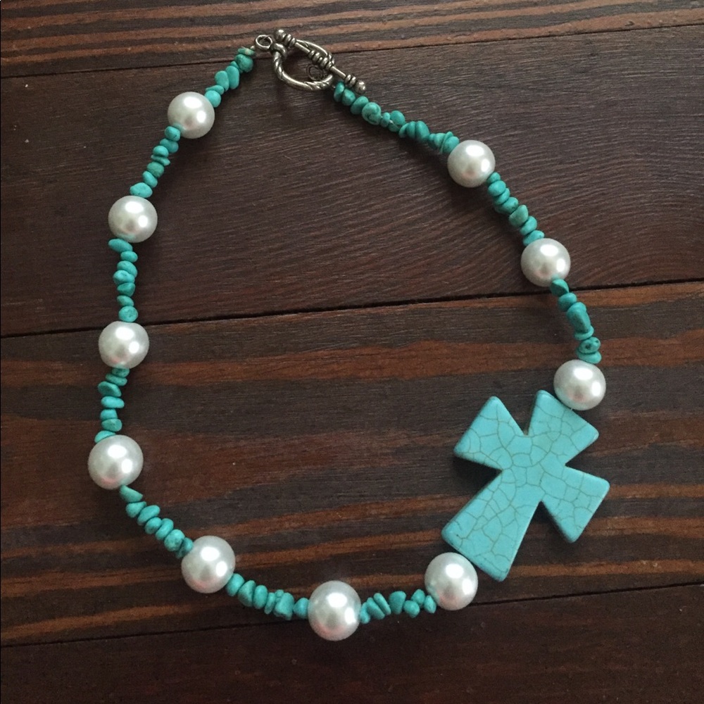 Turquoise & Pearl Necklace