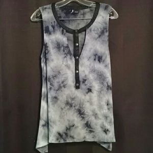 Urban Outfitters tie dye/faux leather top