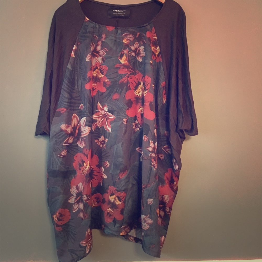 Tropical oversized tee