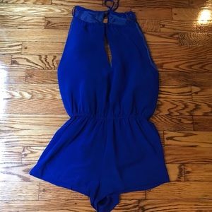 Blue mini jumper shorts Sibling Rivalry Small