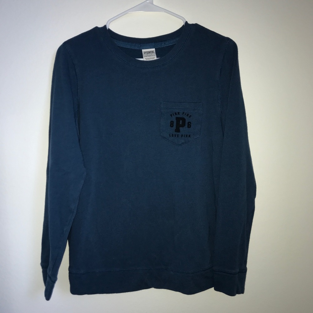 Victoria’s Secret Pink Blue Crew Sweatshirt