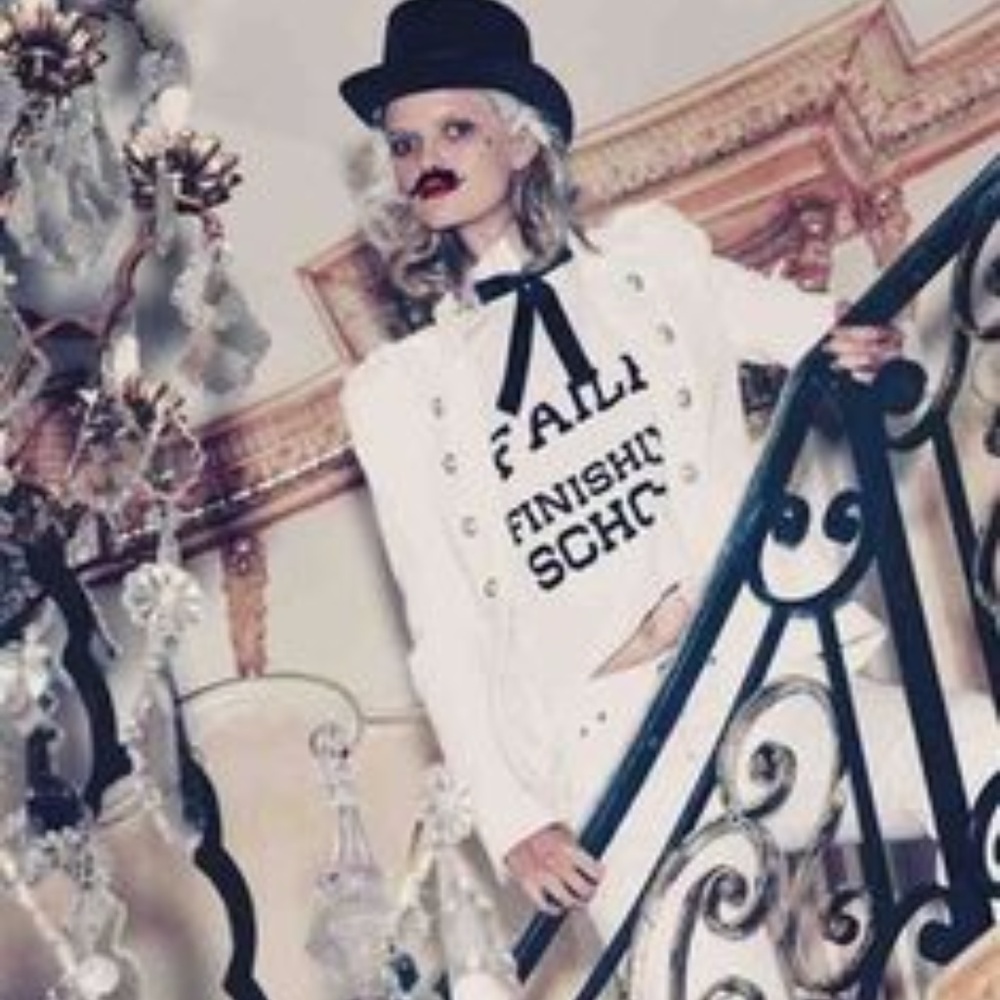 Wildfox Failed Finishing School Hunter Polo Tee(M)