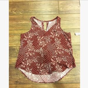 NWT Floral Patchwork Tank