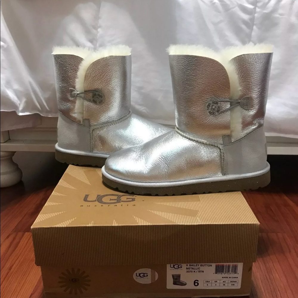 Silver UGG boots