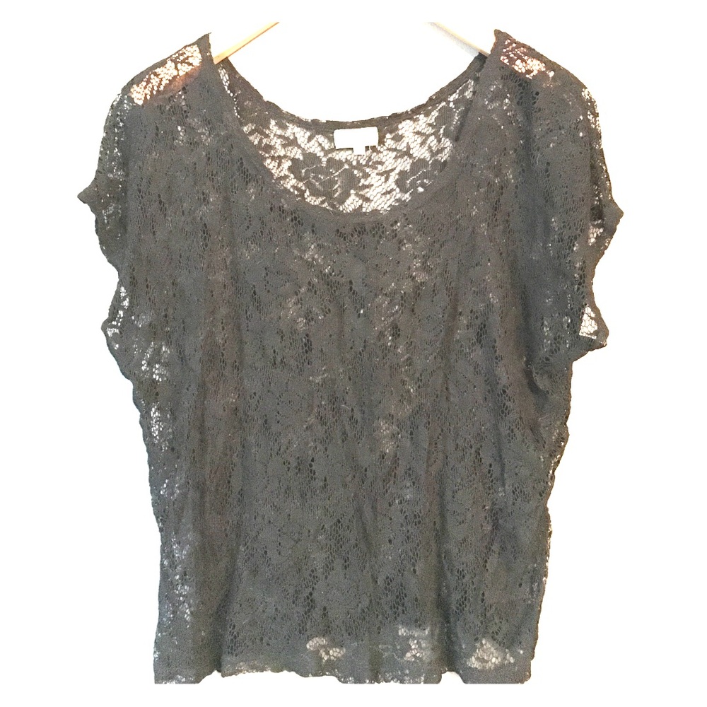 Black rose lace top
