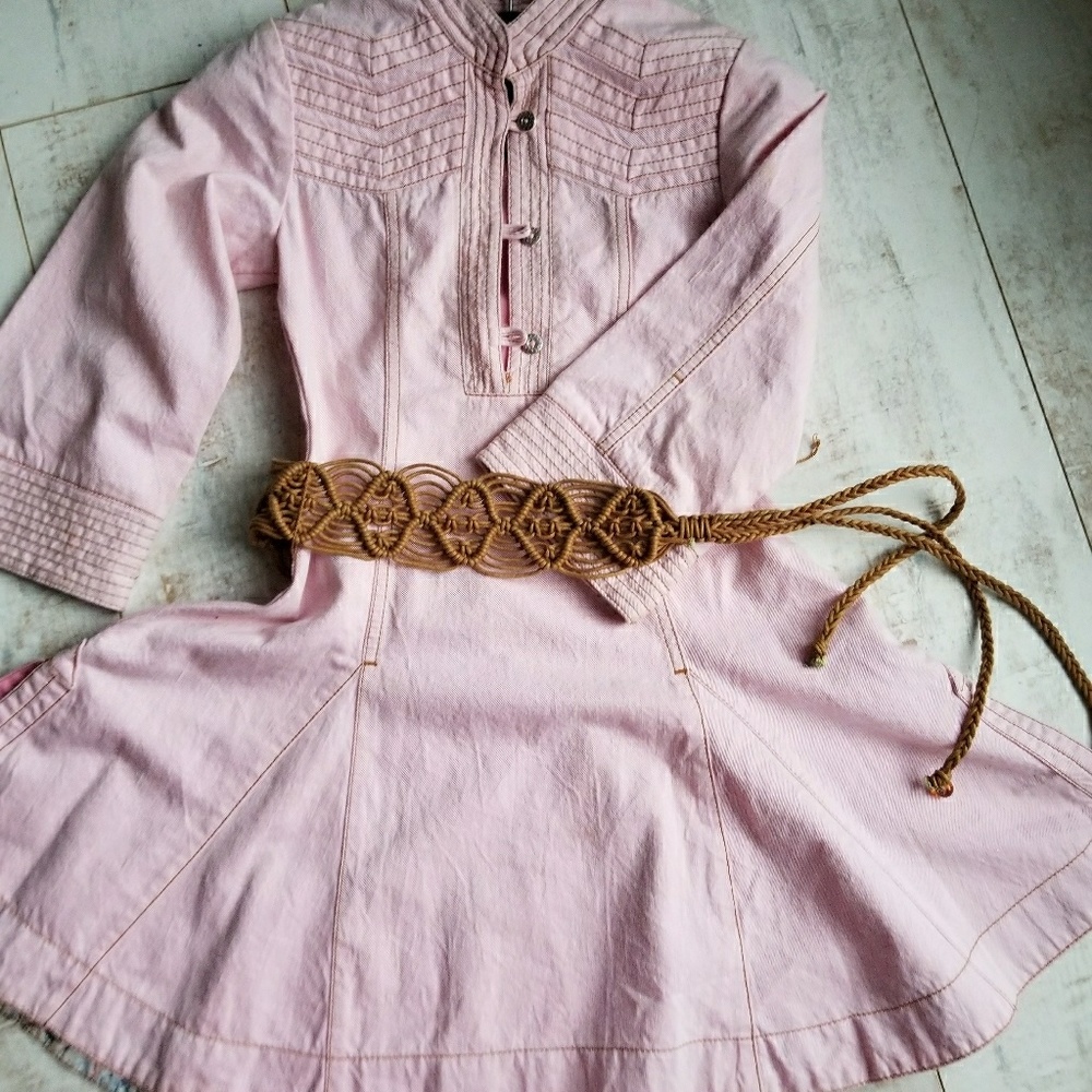 Oililly pink denim dress sz- EU 128/US 8,9