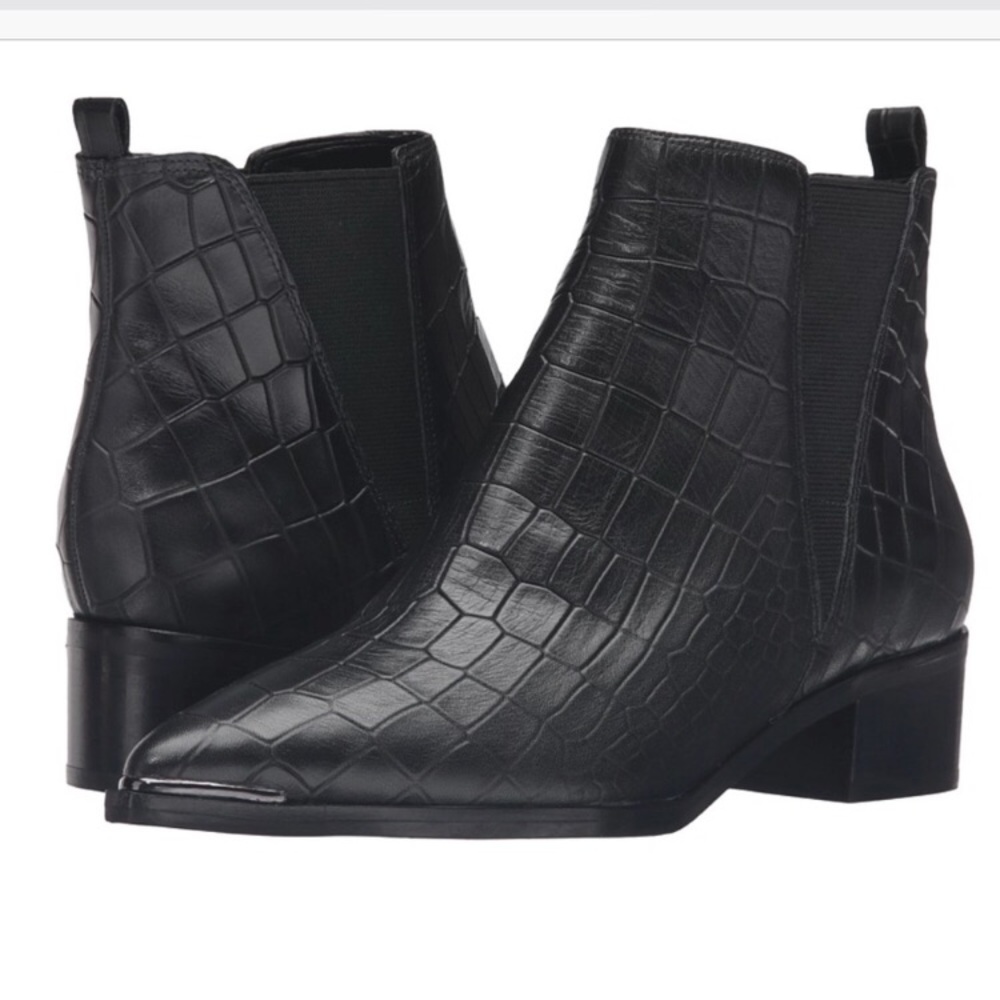 Marc Fisher Croc Yale Chelsea Booties