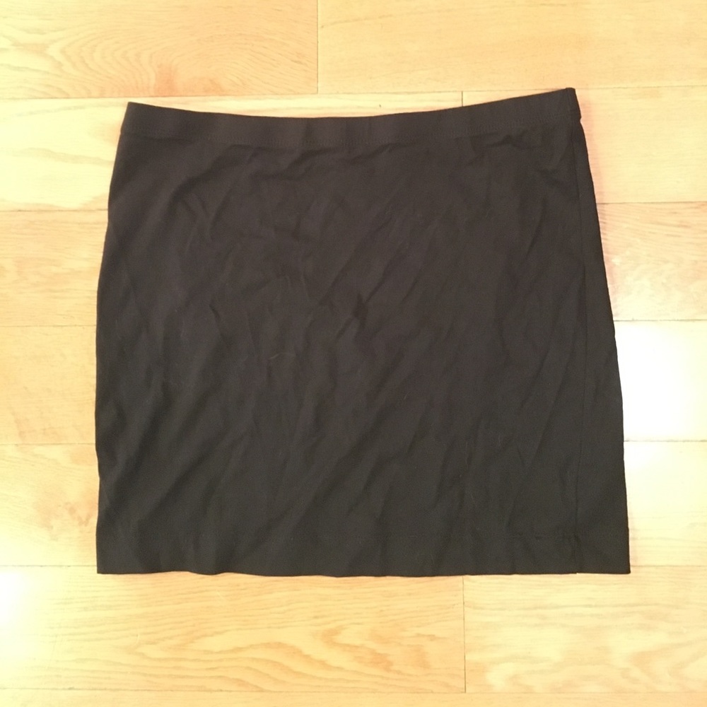 Black mini skirt