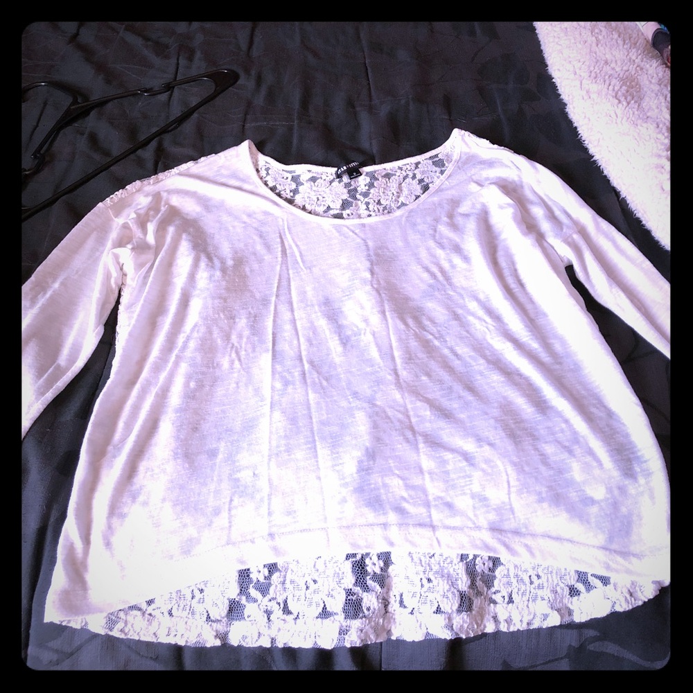 Lace back off the shoulder top
