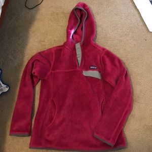 Patagonia snap fleece with hood