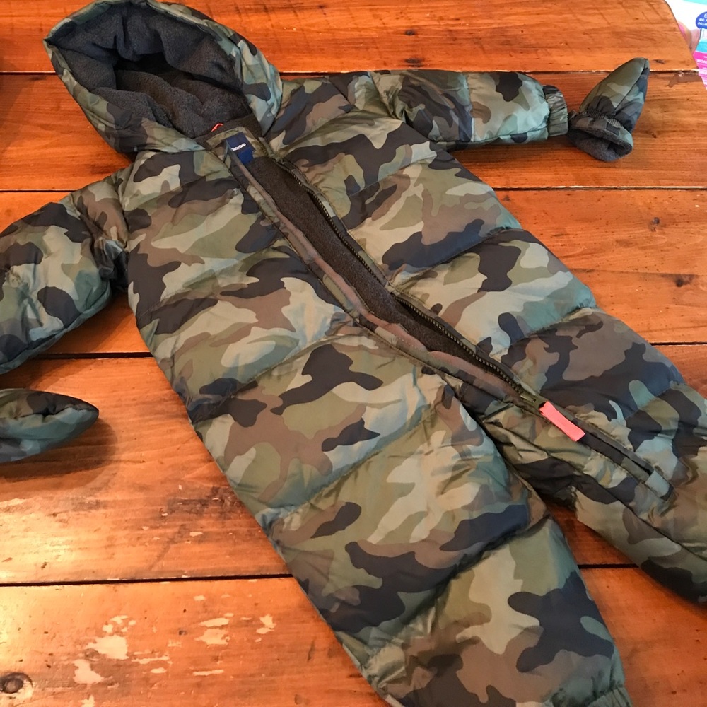 Down puffer snowsuit