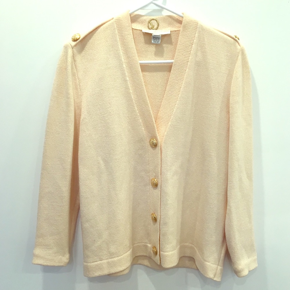 St. John Cream Cardigan Size 0