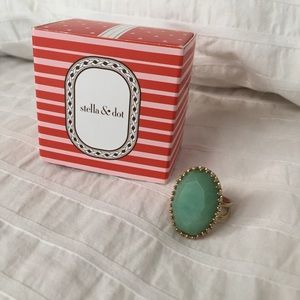 Stella & Dot Camilla Jade Adjustable Ring