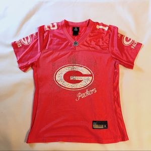 Women's green bay packer pink jersey