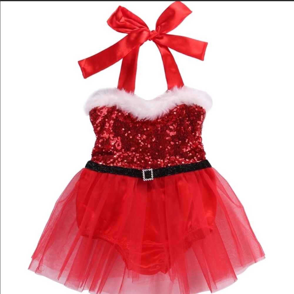 NWT Beautiful baby Christmas holiday romper/dress