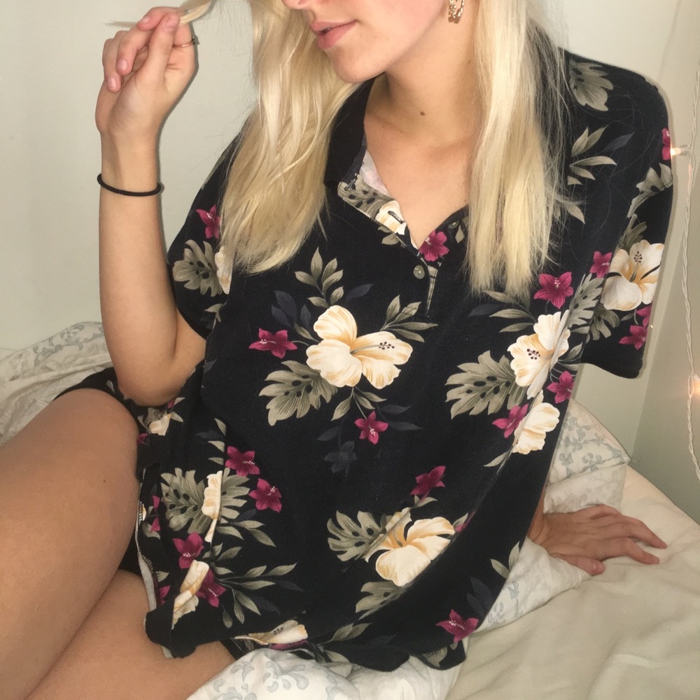 Floral Print Button-Up