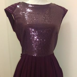 Rinascimento Purple Dress V-Back Open