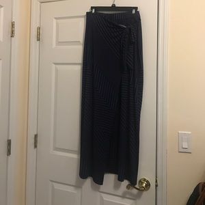 Blue and Black Patterned Skirt
