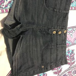 High waisted jean shorts