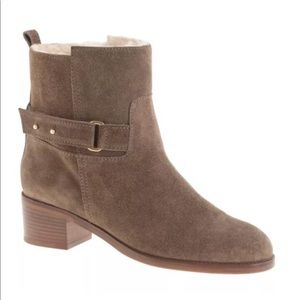 J.crew NWOT Parker Shearling-lined suede Ankle