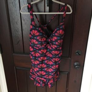 Torrid one piece butterfly print swimsuit