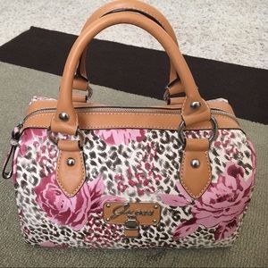 Guess Vintage Rose Leopard Print Purse