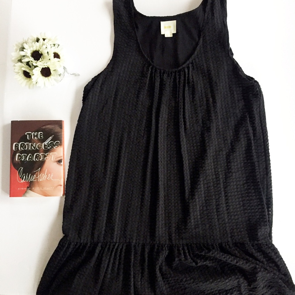 Anthropologie Maeve Black Melanie Shift Dress XL