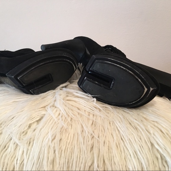 Balenciaga Paris black suede ankle tie heel 7.5/8 - Picture 6 of 8