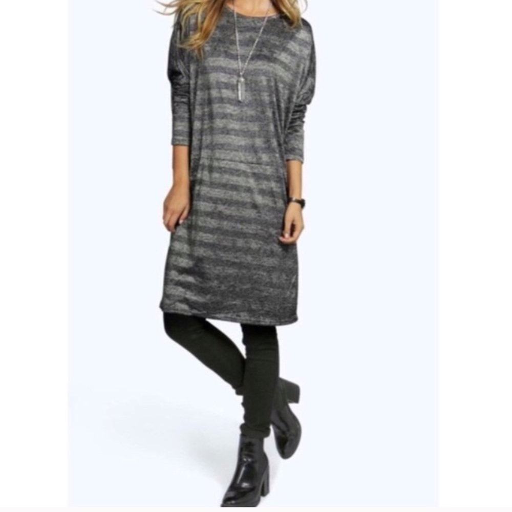 Oversized grey lightweight sweater dress NWT M L