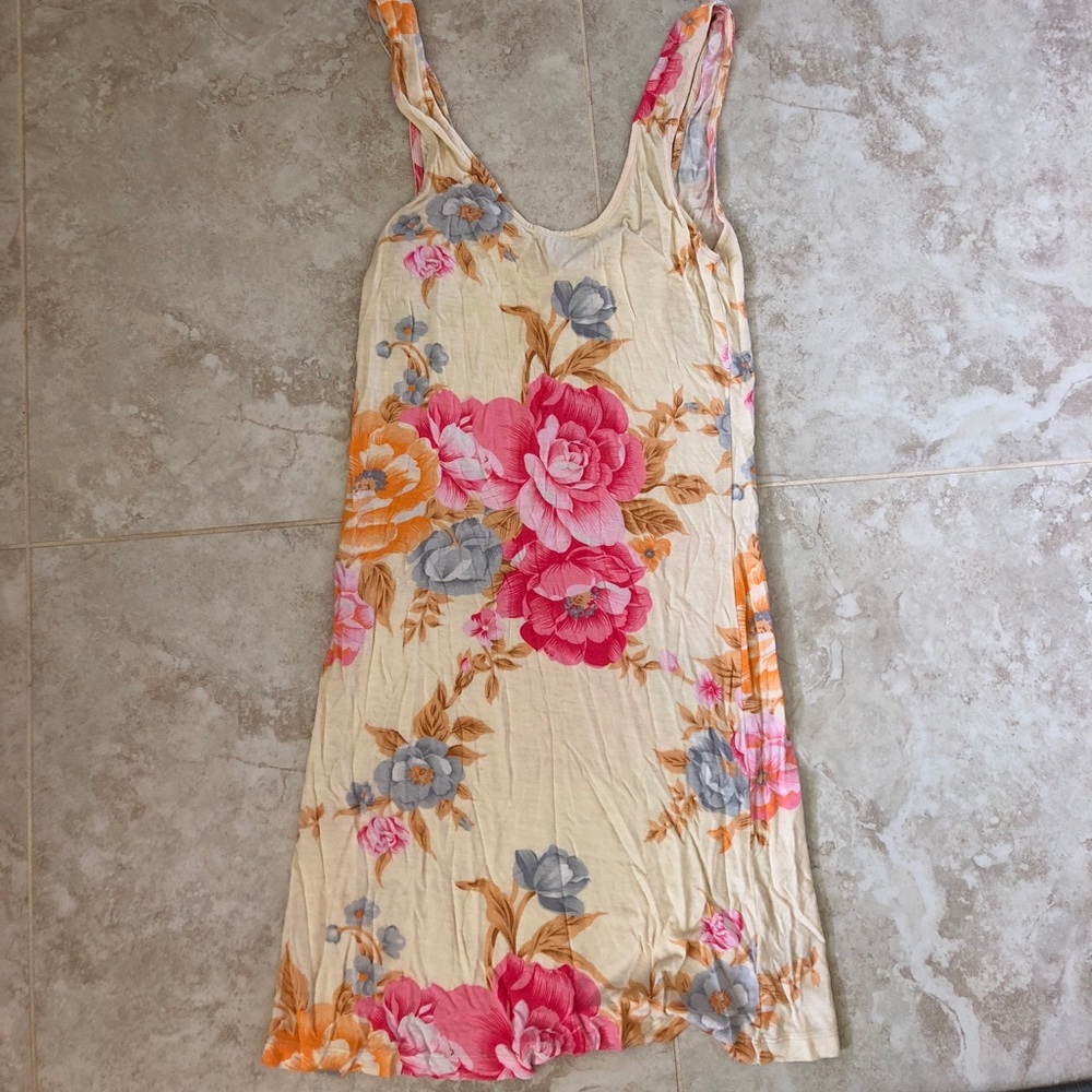 Free people flower slip body con dress